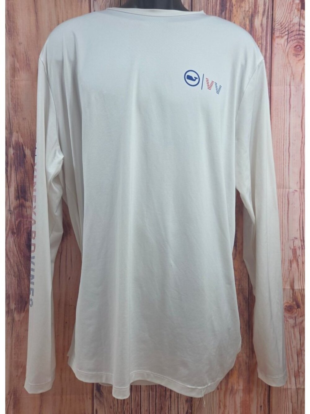 Vineyard Vines Mens Performance Long Sleeve Shirt Large White Whale Logo